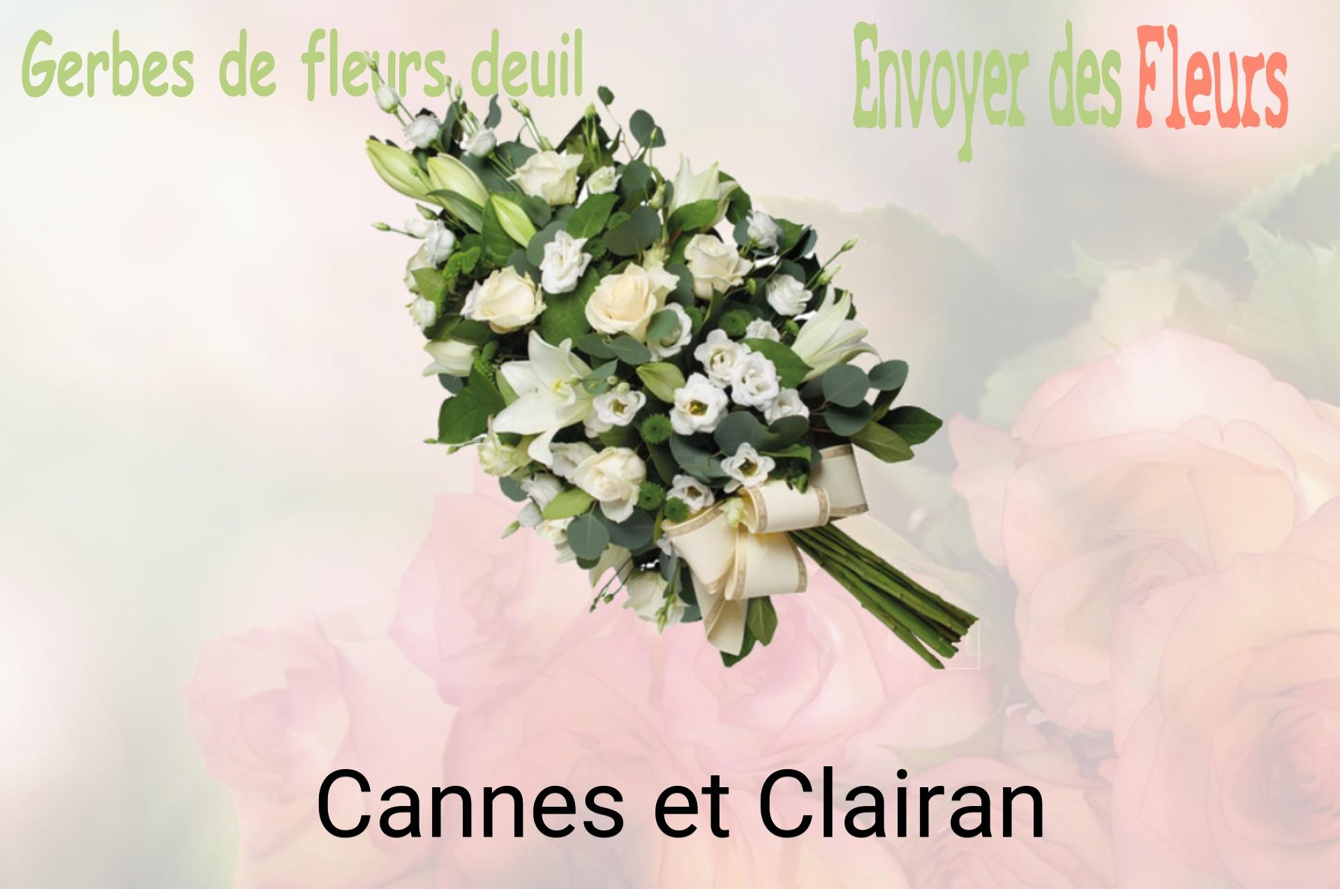 Gerbe de fleurs de deuil livrée à Cannes-et-Clairan